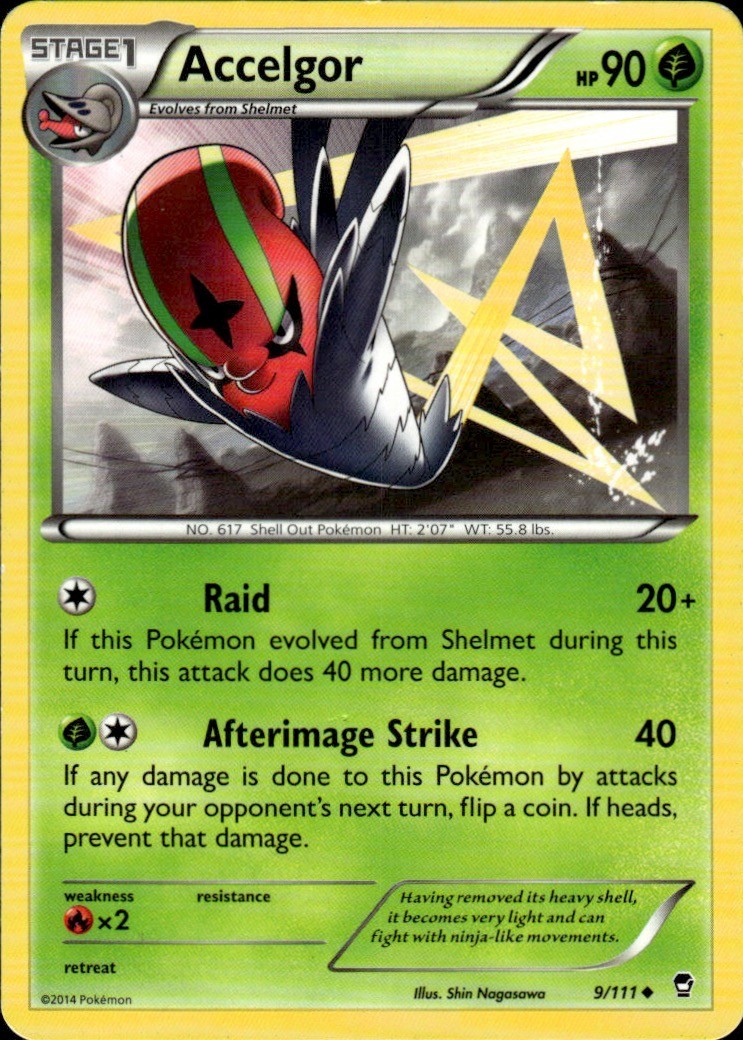 Accelgor 9/111 Uncommon Furious Fists Pokemon Moderately Played
