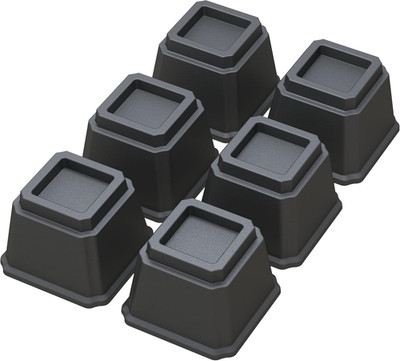 Bed Risers 4 Inch Heavy Duty Bed Elevators, Set of 6 Lifts up 3,000 Lbs Furnitur