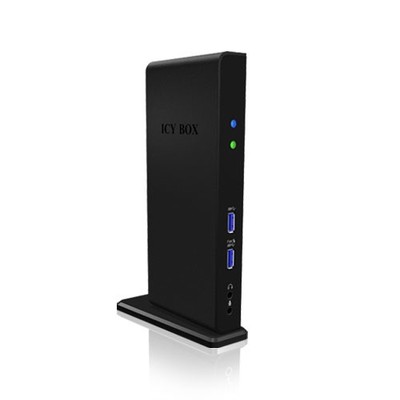 ICY BOX IB-DK2241AC Multi DockingStation schwarz, für Notebooks und PCs