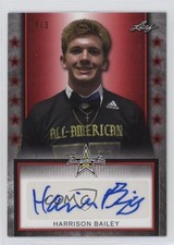 2020 Leaf Metal US Army All-American Bowl Tour Red /3 Harrison Bailey Auto 1m1a