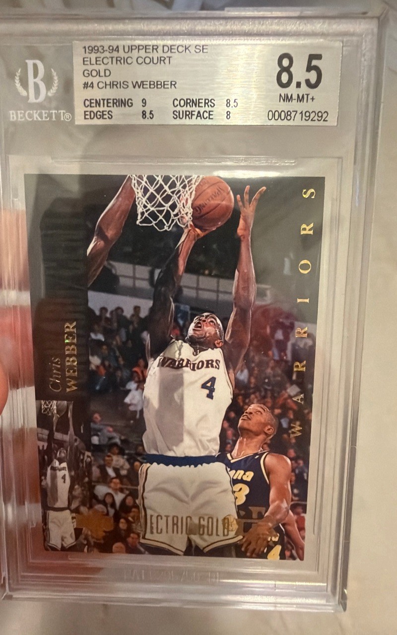 1993 Upper Deck SE Electric Court Gold Chris Webber #4 BGS 8.5 Rookie RC