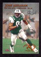 2000 Fleer Metal #225 John Abraham NY Jets South Carolina ROOKIE Card NMMT to MT. rookie card picture