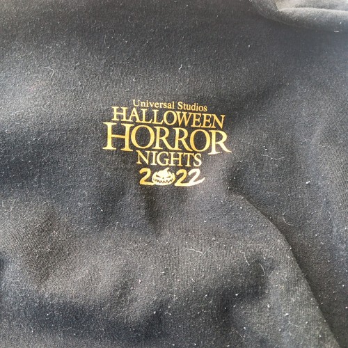 Universal Studios Halloween Horror Nights HHN 2022 Pullover Hoodie Size L Black - Picture 5 of 11