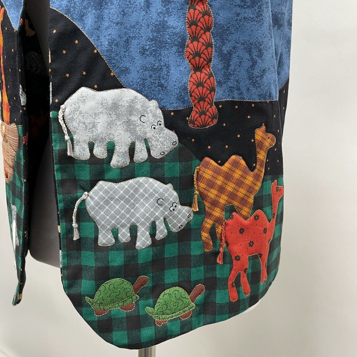 Noah's Ark Women's Vest Top Small Medium Blue Multicolor Sleeveless View 5
