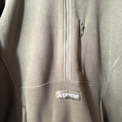 FW21 SUPREME Polartec Half Zip Pullover Sweater Olive Men's M