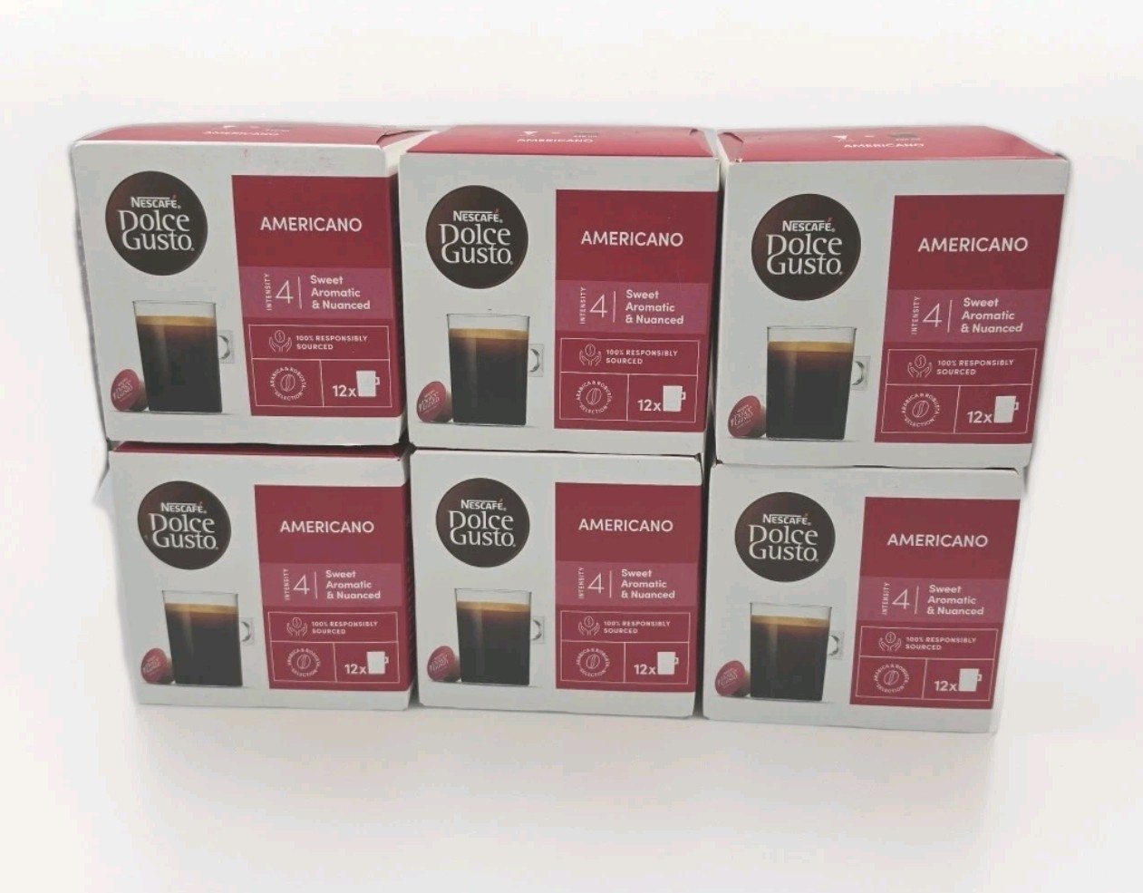 72 x Nescafe Dolce Gusto Americano Coffee Pods ( 6 Boxes Of 12 Drinks )