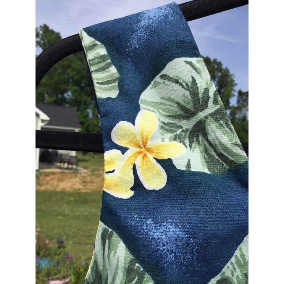 Винтажный banana Jack гавайский платье размер L большой темно-синий цветочный тропических женщин - Изображение 3 из 4
