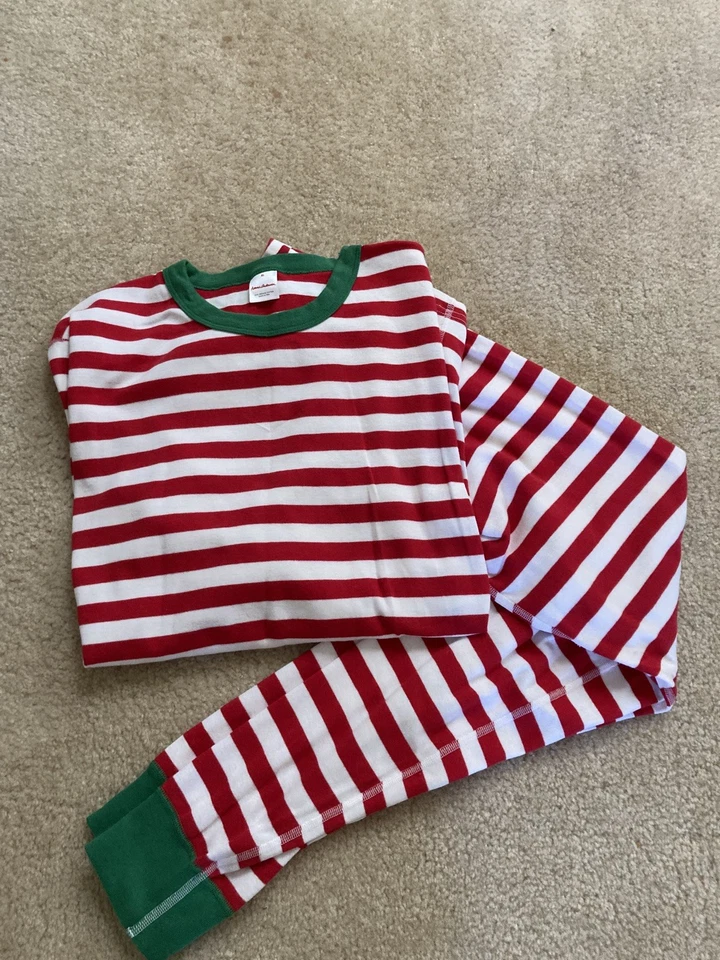 Hanna Andersson Red Stripe Pajama Set Unisex Adult XL 100% Cotton - Image 2 of 4