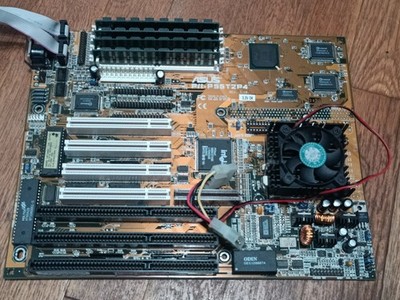 ASUS P/I-P55T2P4 Rev 3.10 Socket 7 Motherboard Pentium MMX 233 64MB EDO Tested