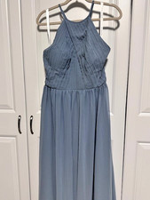NWT Azazie Joy Sleeveless Formal Dress Dusty Blue Size 12