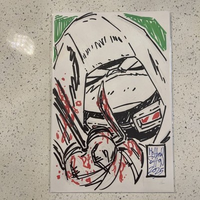 TMNT The Last Ronin #1 Original Sketch By Mathew Sutton 7x10 Full Color  w/ COA