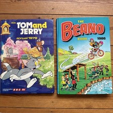 BEANO ANNUAL Book 1986 - Vintage Comics / Retro Gifts + Tom & Jerry 1979