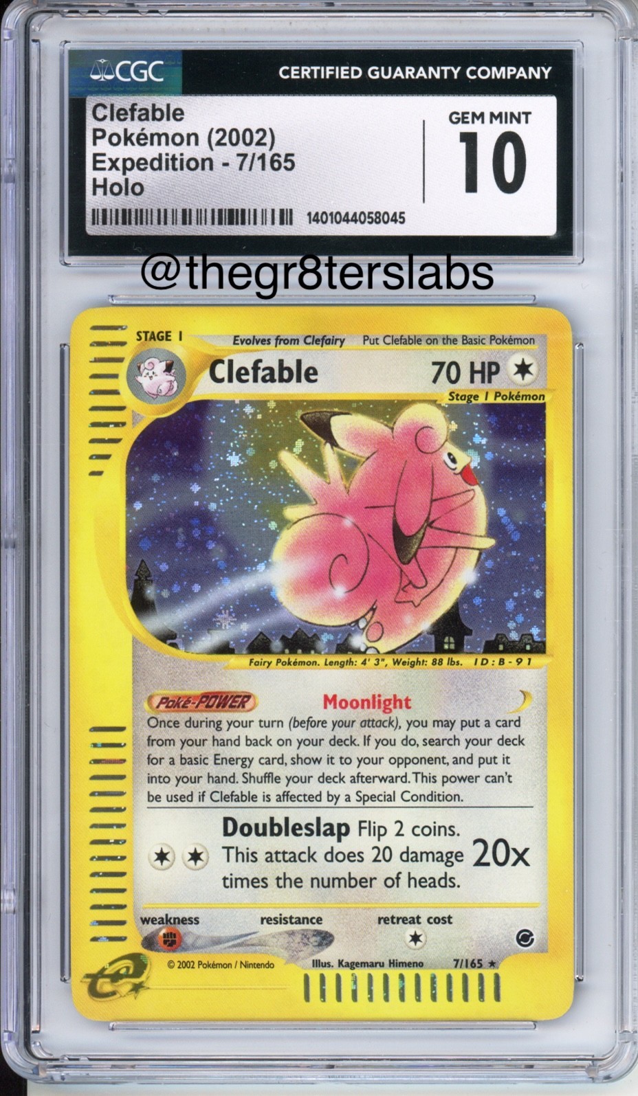 Clefable (Holo) - 2002 Pokemon Expedition - #7/165 - CGC10