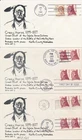 #1855 Crazy Horse Indian Chief DVM Art #1 1st cachet First Day covers lot of 3