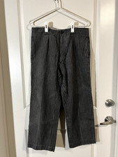 Vintage 1960s French Workwear Cotton Chore Pants Salt  Pepper Pinstripes