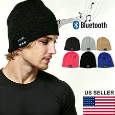 Soft Warm Beanie Hat Wireless Bluetooth Smart Cap Headset Headphone Speaker Mic