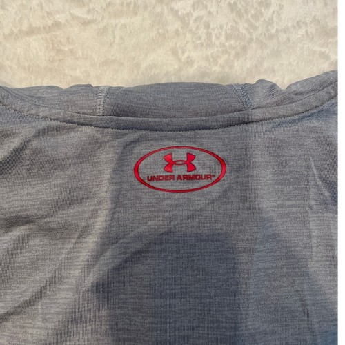UNDER ARMOUR Heatgear Loose Fit Full Zip Hoodie Sweatshirt XL Gray/Red - Picture 7 of 10