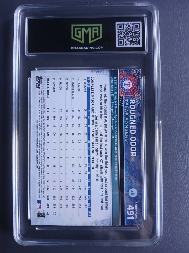 Rougned Odor Rangers 2015 Topps Future Stars #491 Graded NM+ 7.5 - Image 2 of 2