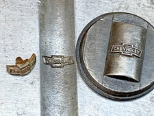 VTG 1920-50's Mold Die Hub Punch GM Chevrolet Tiny 3/16" Lapel Pin Old Nice 69M