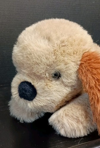 Vintage Plush Hound Puppy Dog Tan & Brown Laying 18" Stuffed Animal Japan - Picture 3 of 9