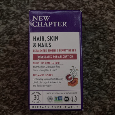 New Chapter Hair Skin & Nails Vitamin 30 Vegan Capsules Exp. 02/2026