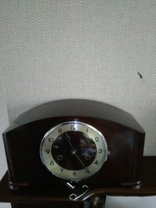 GERMAN  8 DAY ART DECOR STRIKING MANTLE CLOCK ORIGINAL WORKING KEY INSTRUCTIONS