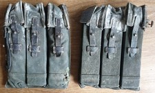 WW2 GERMAN MP44 MAGAZINE POUCHES CANVAS LEATHER PROP COSTUME