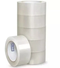 Uline Clear Industrial Packing/Shipping Tape 6 Rolls - 2 Mil, 2" x 110 yds S-423