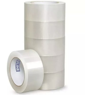 Uline Clear Industrial Packing/Shipping Tape 6 Rolls - 2 Mil, 2'' x 110 yds S-423