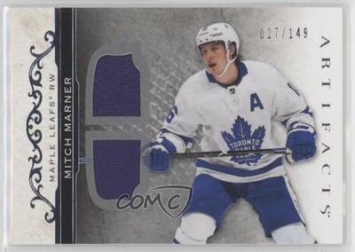2021-22 Artifacts Stars Horizontal Material Relics 27/149 Mitch Marner #141 0us4