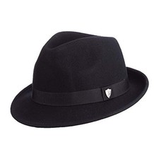 Dorfman Pacific Men's Wool Felt Snap Brim Hat X-Large Black