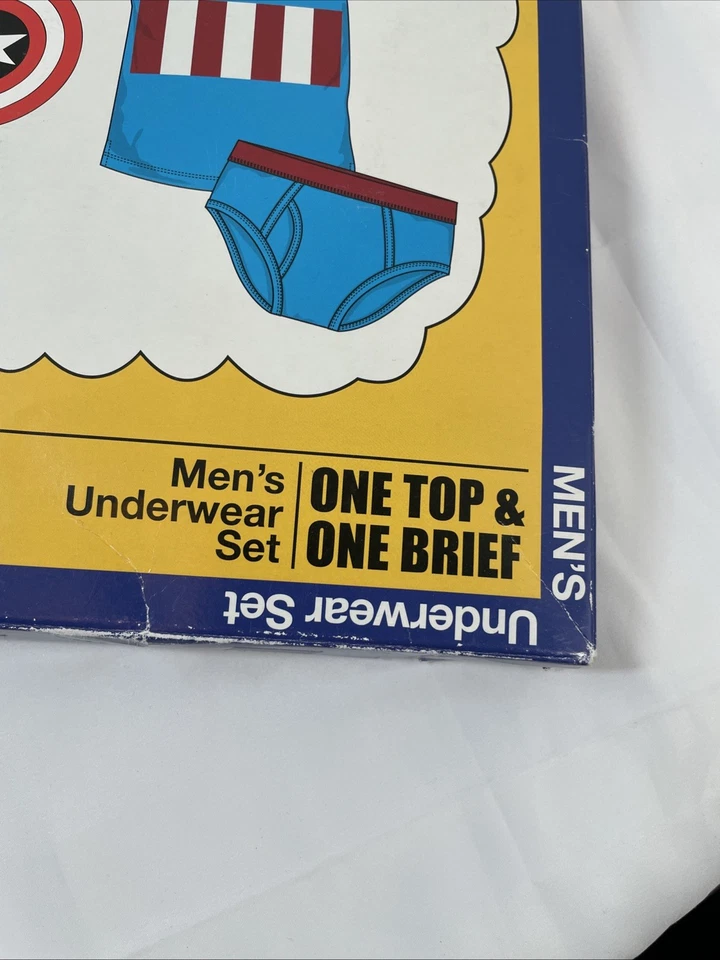 男式 X-Large Captain America UNDEROOS 内衣裤和 T 恤套装漫威新品 — 第 3/4 张图片
