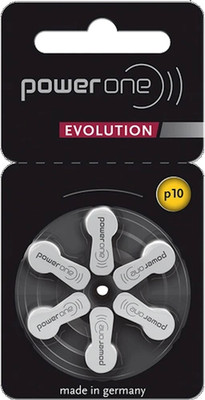 6 Varta Power One Evolution Hearing Aid Batteries P10 1 x 6 Pack PR70