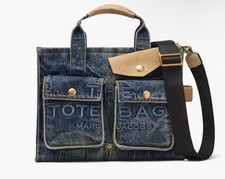 MARC JACOBS The Denim Suede Medium Cargo Tote...