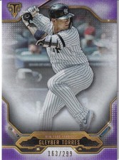 2020 Topps Triple Threads Gleyber Torres Amethyst /299 Yankees Card