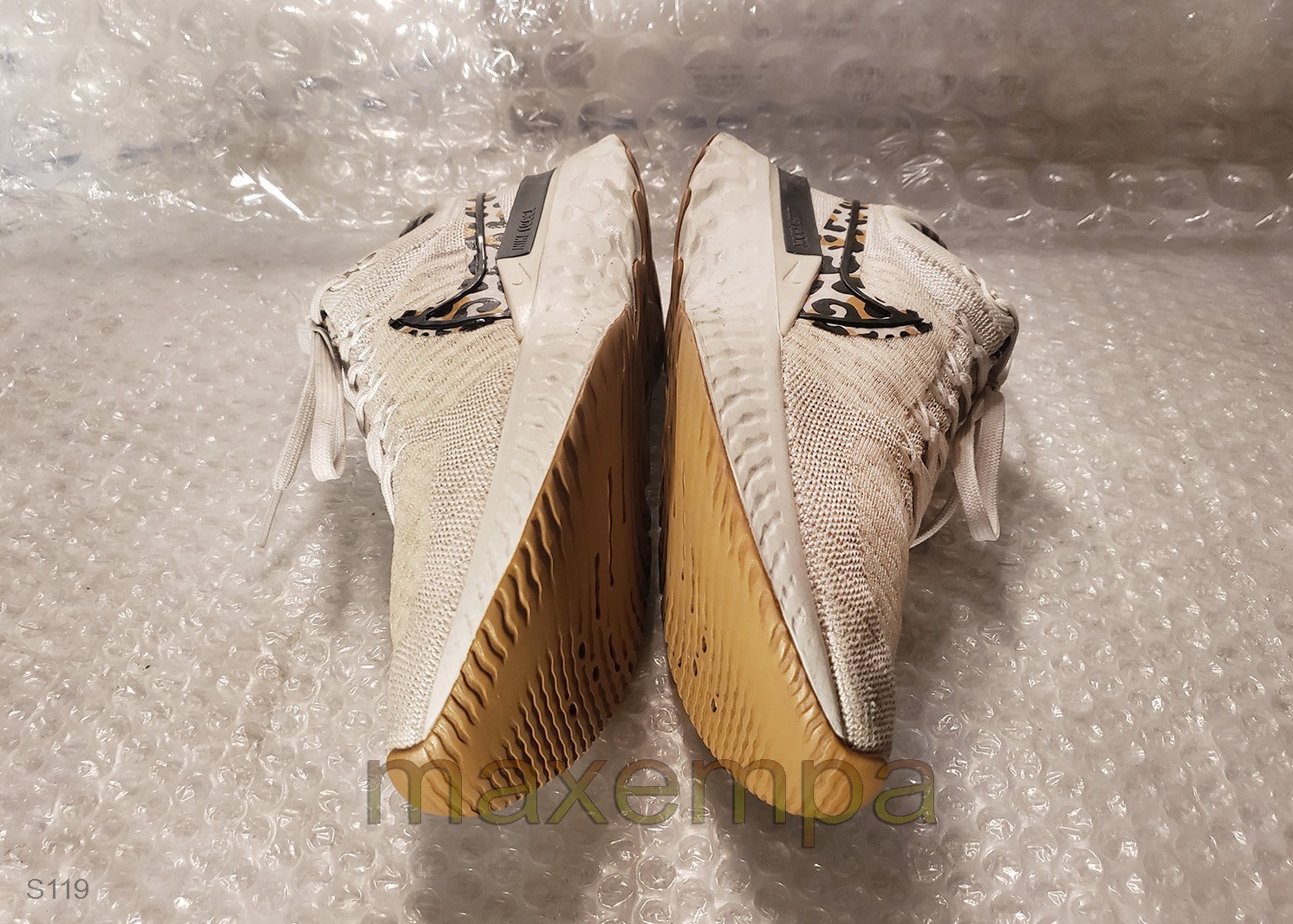 Nike React Infinity Flyknit White Beige Black Leo… - image 9