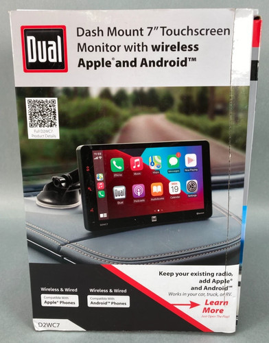 Dual D2WC7: Dash Mount 7'' Touchscreen Apple, Android **NO CABLES ONLY SCREEN**