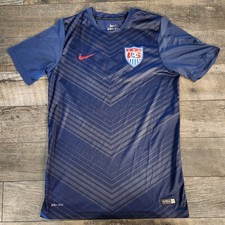 Nike US National Team Soccer Jersey Mens Medium Training 2014 Blue 