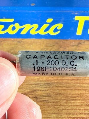 Sprague Vitamin Q .1 uF 200v NOS PIO 196P Tested Audio Guitar Tone Tube Caps