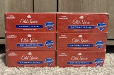 6 Pack Old Spice Antibacterial Bar Soap Safeguard 5.04oz Each Sealed New
