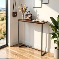 80/100cm Long Console Table Hallway Narrow Table Sofa Table Compact Display Rack