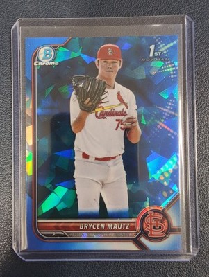 2022 Bowman Draft Sapphire Chrome BDC124 Brycen Mautz 1st Bowman Cardinals 