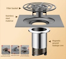4 Inch Drain Grate Kit - Shower Drain