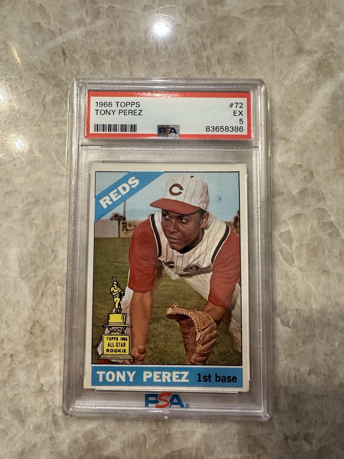 1966 Topps Tony Perez #72 Topps All Star Rookie Cincinnati Reds HOF PSA 5 EX