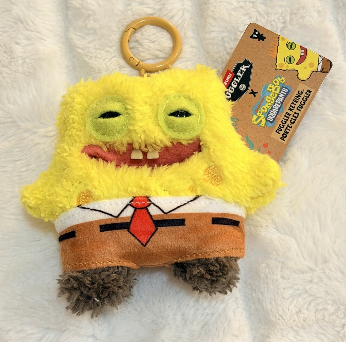 Zuru Fuggler x Spongebob Squarepants Keychain Plush Ring SpongeBob