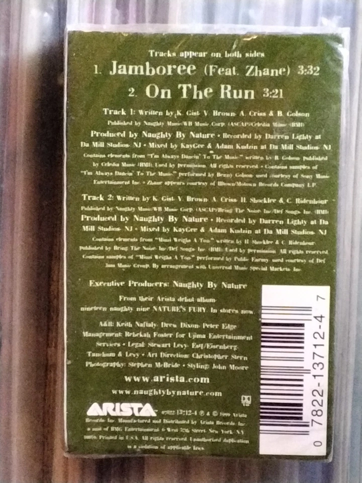 Naughty By Nature CASSETTE Jamboree USA EDITION Zhane 1999 SEALED RAP HIP HOP - Image 2 of 4