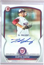 2023 Bowman Dustin Saenz Auto #PPA-DS Nationals Prospects Autographs