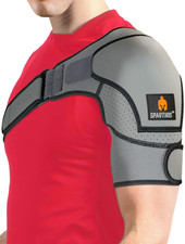 Sparthos Shoulder Brace - Adjustable Support Sleeve for Torn Rotator Cuff, AC Jo