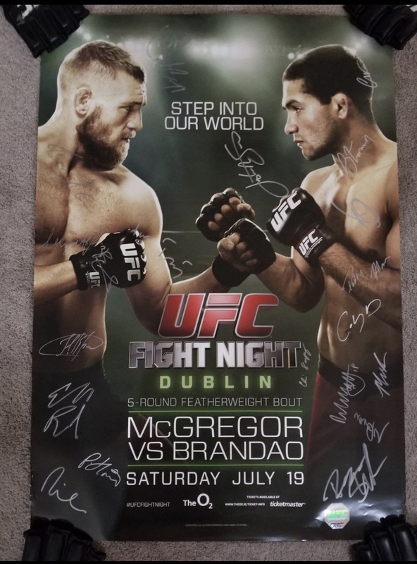 Conor McGregor Signed SBC UFC Rookie Poster FN46 auto autograph Dublin Ireland  