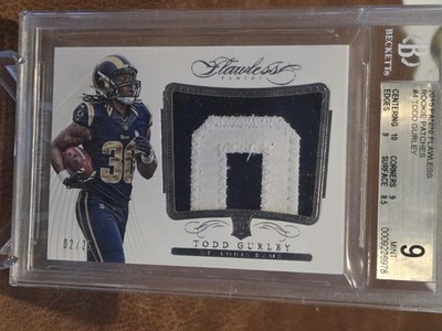 2015 Panini Flawless RP Todd Gurley II #RpTg Rams 02/25 BGS 9 MINT 10 CENTERING